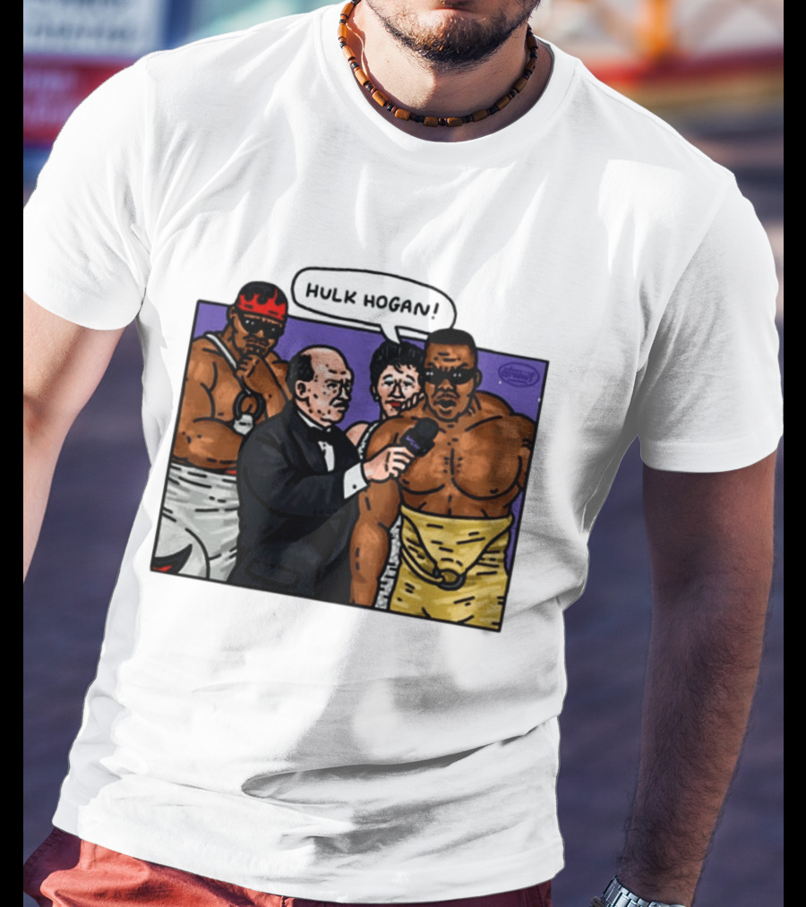 Culture Kings WWE Hulk Hogan Wrestlers Cartoon Interview Scene T-Shirt