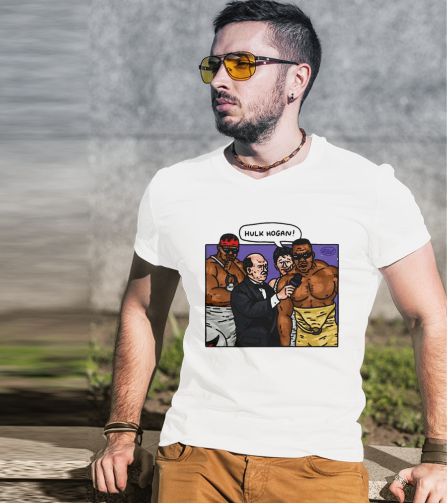 Culture Kings WWE Hulk Hogan Wrestlers Cartoon Interview Scene T-Shirt