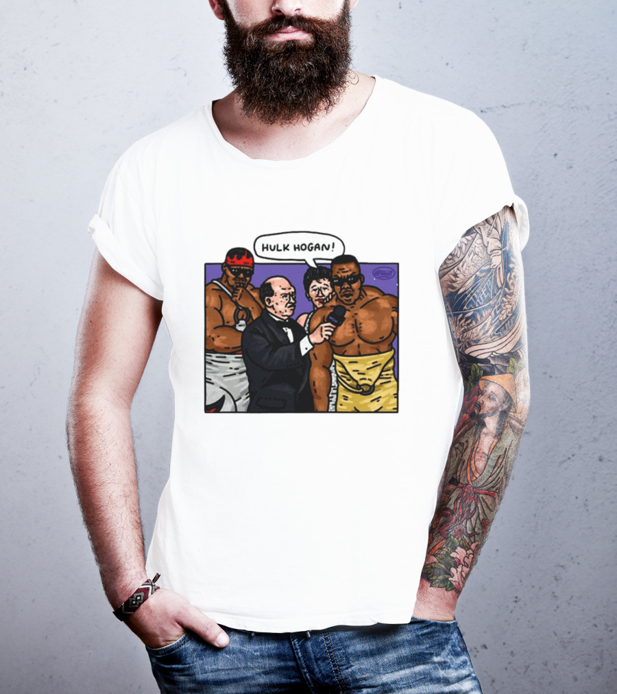 Culture Kings WWE Hulk Hogan Wrestlers Cartoon Interview Scene T-Shirt