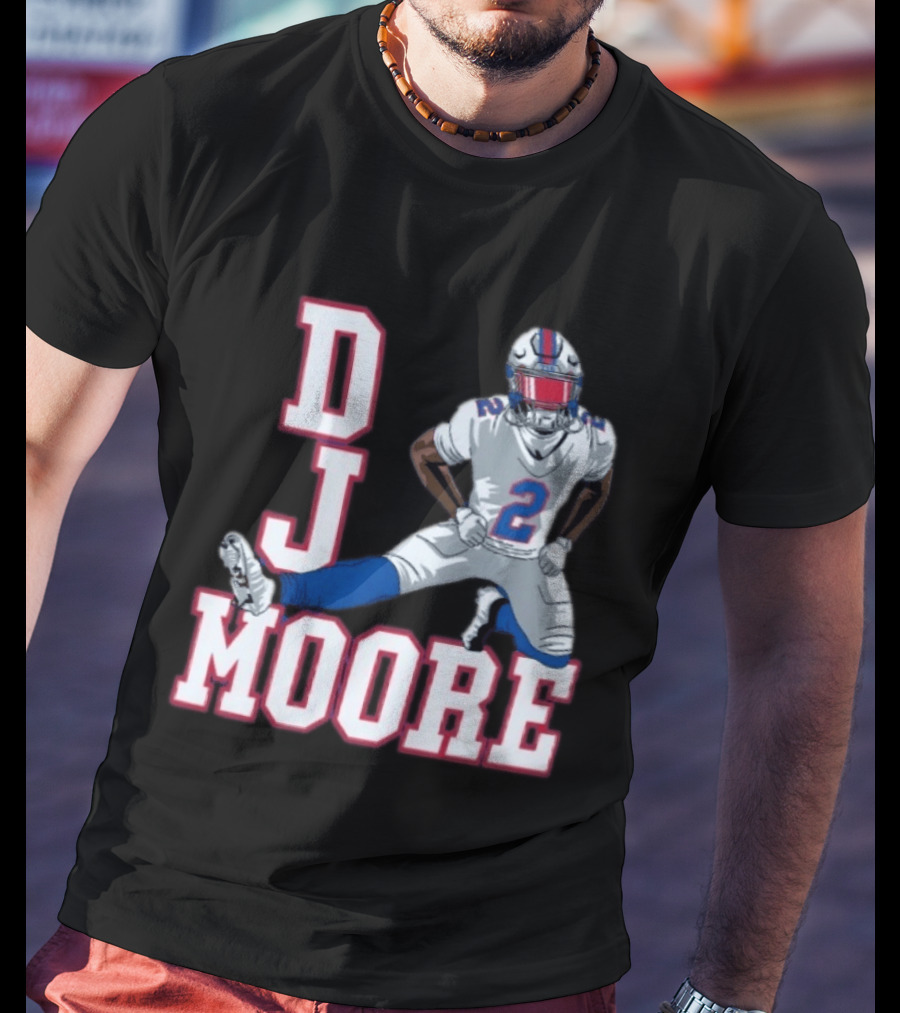 DJ Moore Buffalo Football Jersey Number 2 Athletic Pose T-Shirt