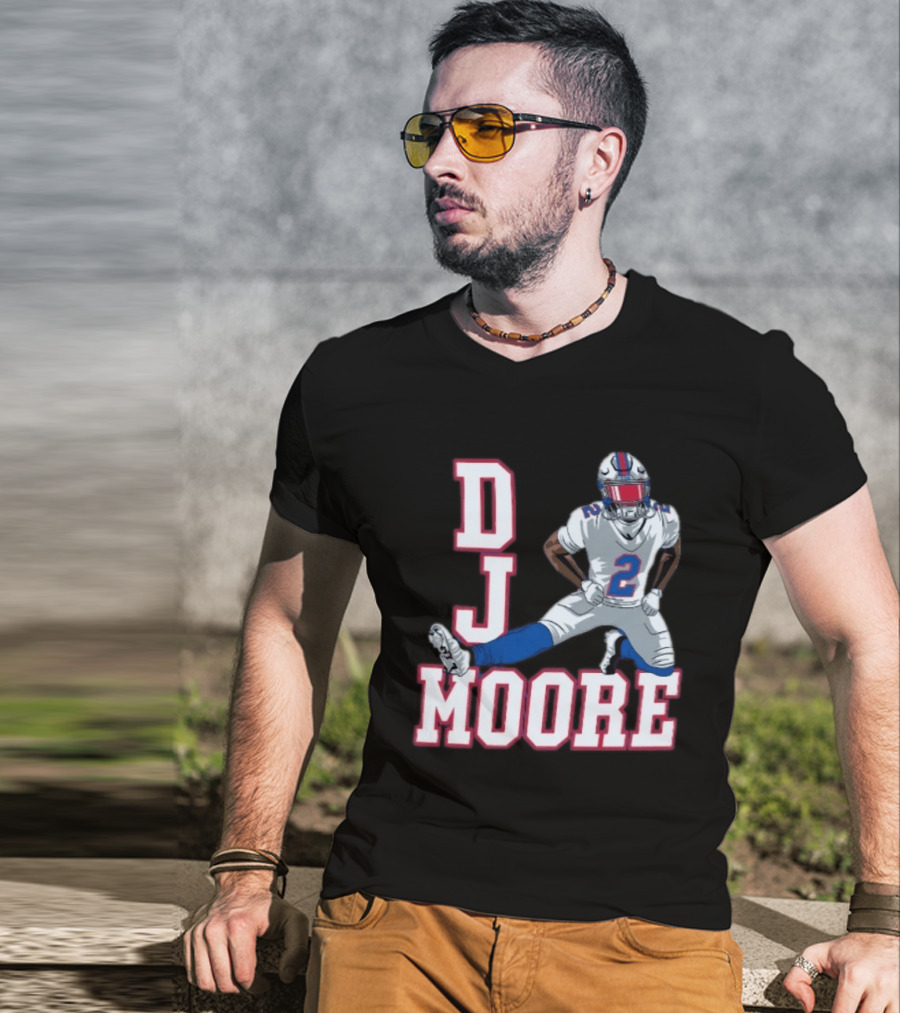 DJ Moore Buffalo Football Jersey Number 2 Athletic Pose T-Shirt