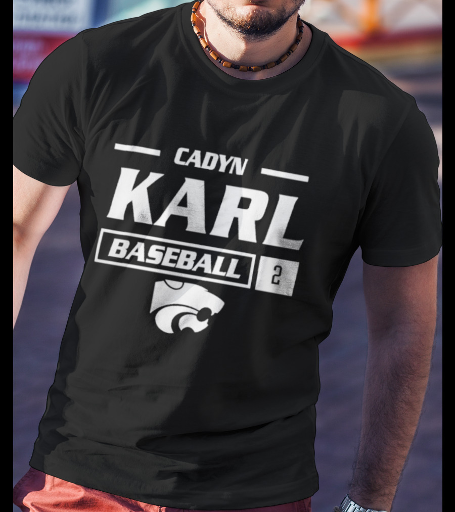K State Wildcats 2026 Cadyn Karl Baseball 2 T-Shirt