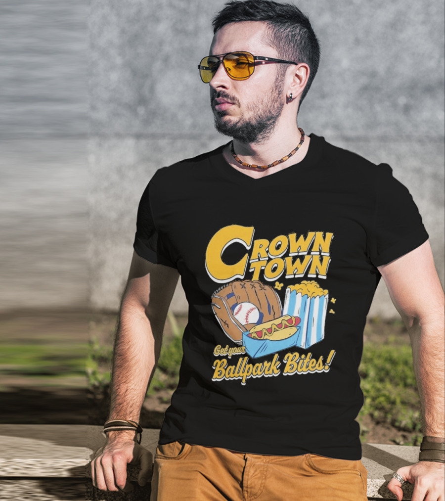Crown Town Ballpark Bites Get Your Snacks T-Shirt