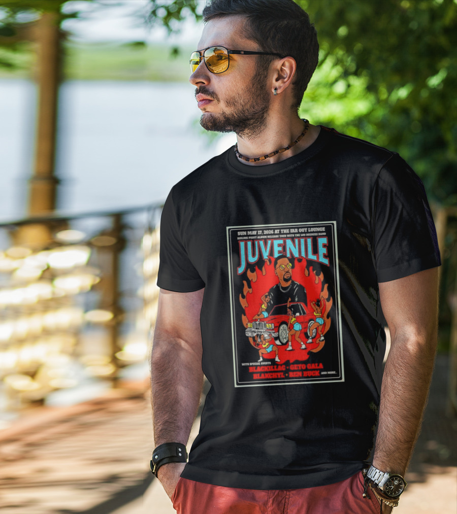 Juvenile Live Concert At The Far Out Lounge Austin TX May 17 2026 Featuring Truck Music And Dance T-Shirt
