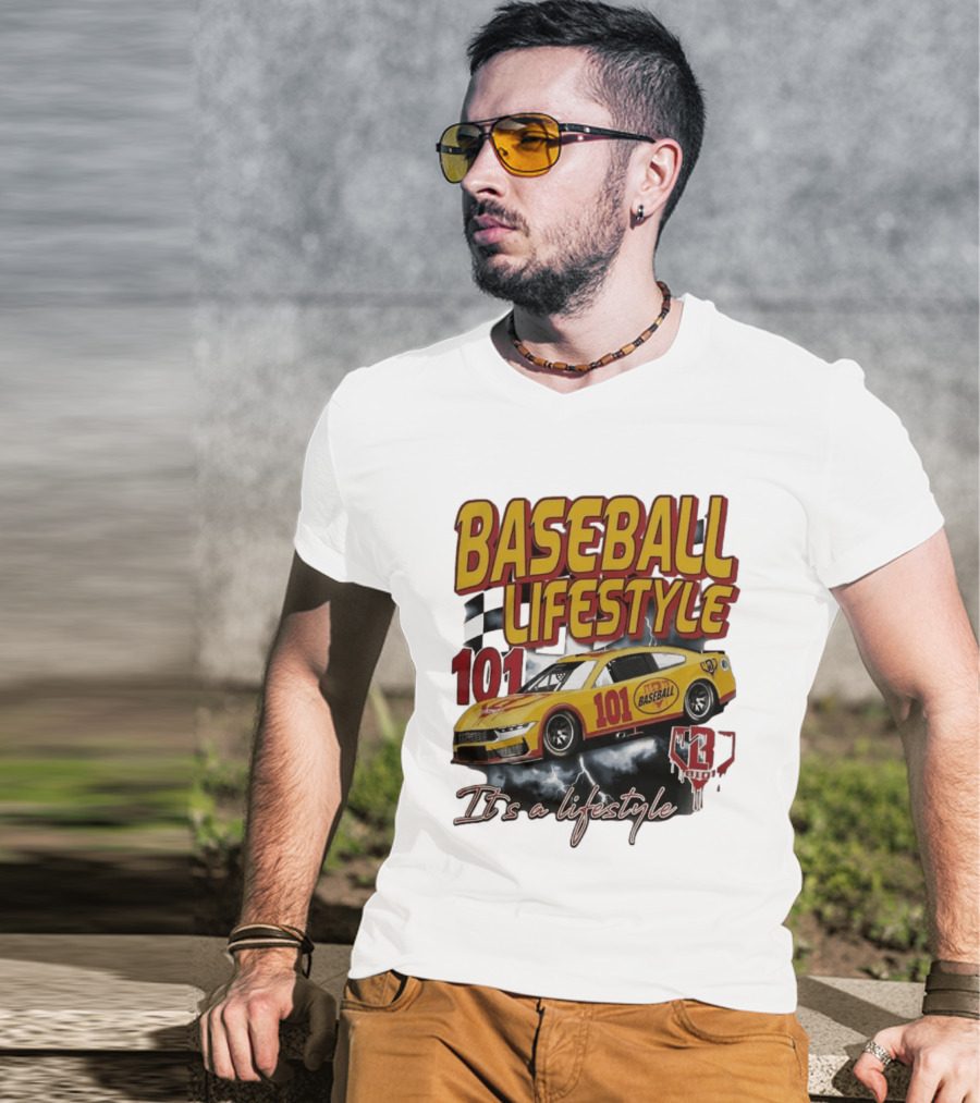 Baseball Lifestyle 101 Racing Car It's A Lifestyle 43RPM T-Shirt
