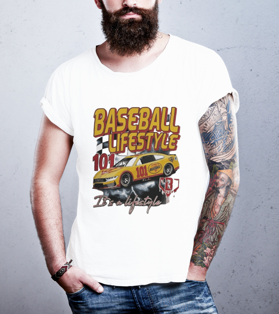 Baseball Lifestyle 101 Racing Car It's A Lifestyle 43RPM T-Shirt