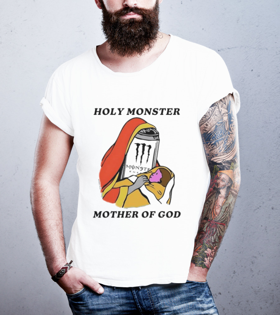 Holy Monster Mother Of God Energy Drink Can T-Shirt