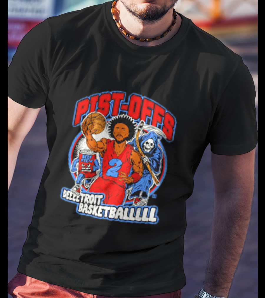 Pist Offs Detroit Basketball Player With Grim Reaper And Beer Keg T-Shirt