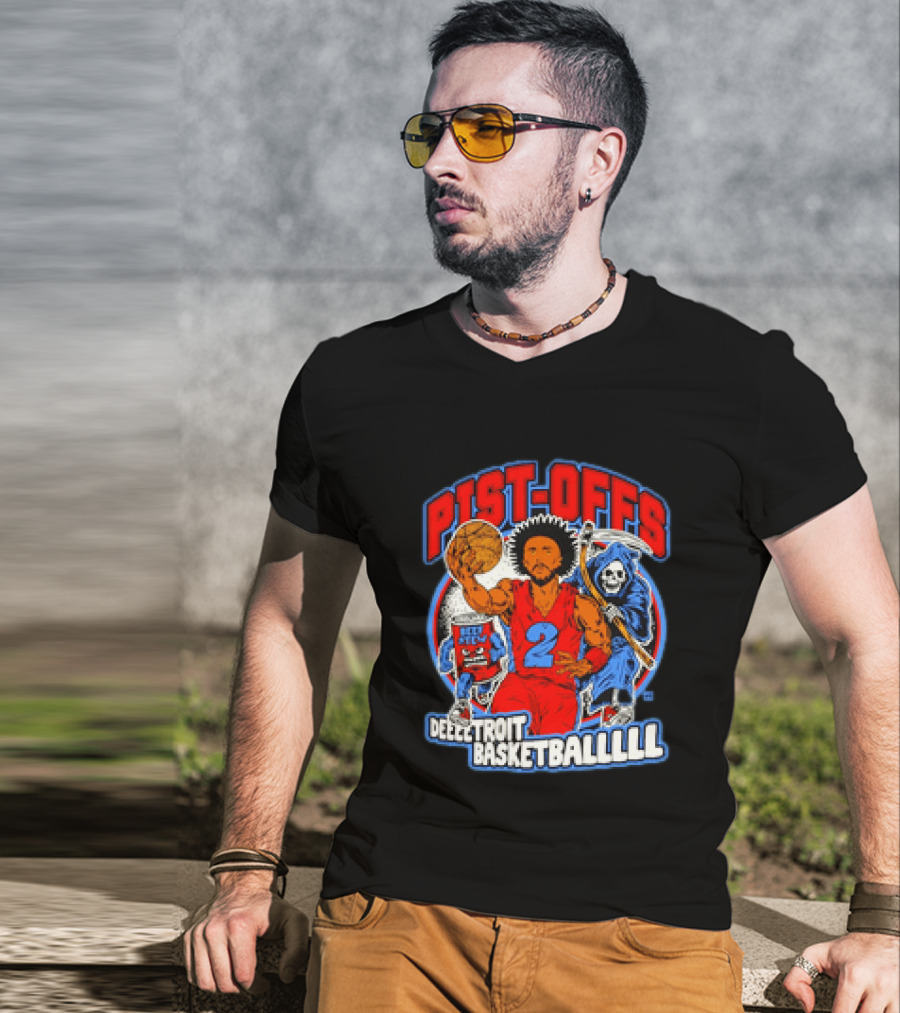 Pist Offs Detroit Basketball Player With Grim Reaper And Beer Keg T-Shirt