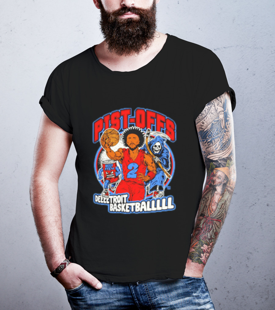 Pist Offs Detroit Basketball Player With Grim Reaper And Beer Keg T-Shirt