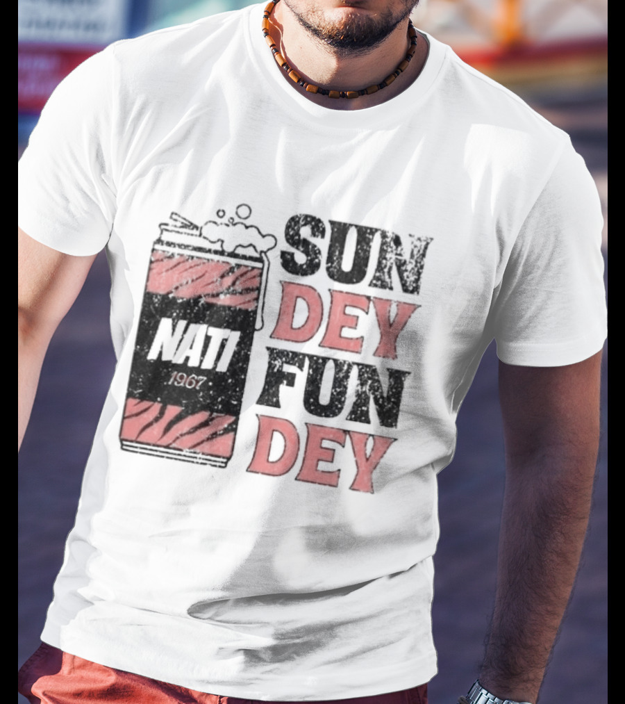 Nati Sunday Funday Cincinnati Bengals Tiger Stripes Football Fan Gear T-Shirt