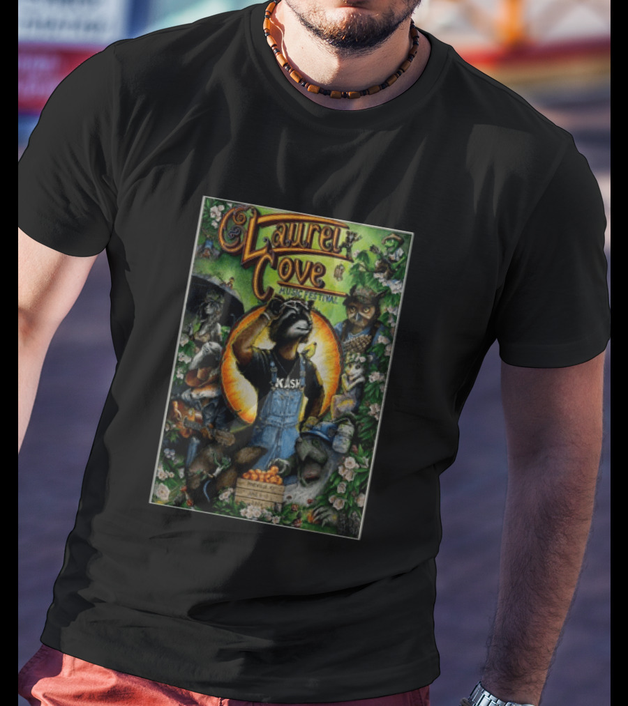 Laurel Cove Music Festival Pineville KY June 11 13 2026 Tour Animals With Instruments T-Shirt
