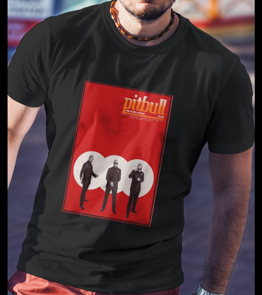 Pitbull Mr. Worldwide 2026 MidFlorida Credit Union Amphitheatre May 16 Tampa FL T-Shirt