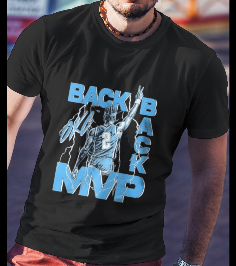 Back To Back MVP Shai Gilgeous Alexander Lightning Number 2 T-Shirt
