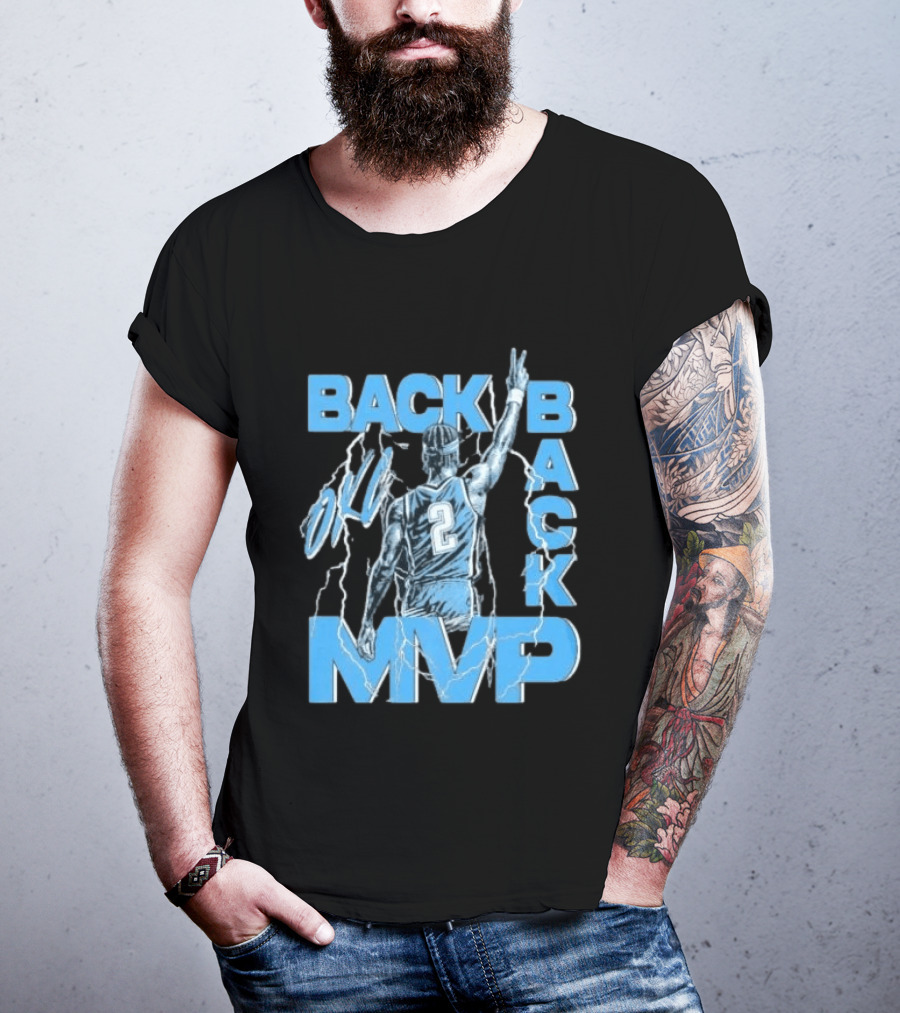 Back To Back MVP Shai Gilgeous Alexander Lightning Number 2 T-Shirt