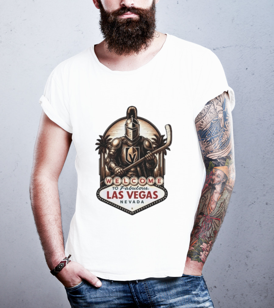 Vegas Golden Knights Welcome To Fabulous Las Vegas Nevada Hockey Knight T-Shirt