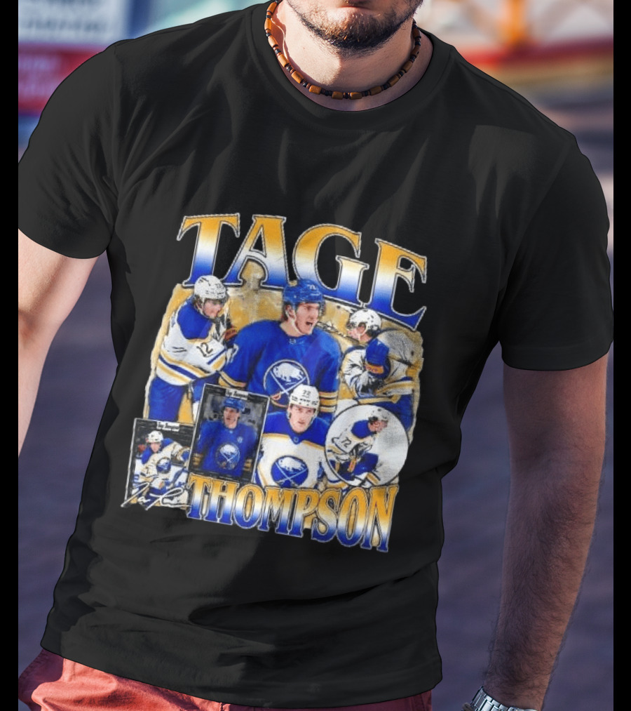 Tage Thompson Buffalo Sabres Hockey Collage T-Shirt