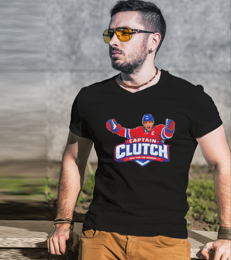Nick Suzuki Captain Clutch Built For The Moment Montreal Canadiens T-Shirt