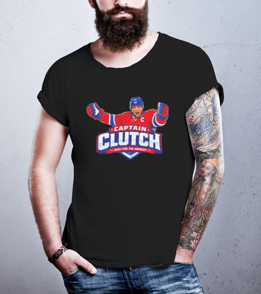 Nick Suzuki Captain Clutch Built For The Moment Montreal Canadiens T-Shirt