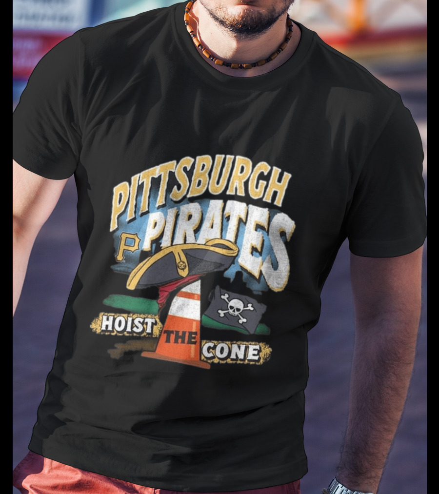 Pittsburgh Pirates Hoist The Cone Skull Flag T-Shirt