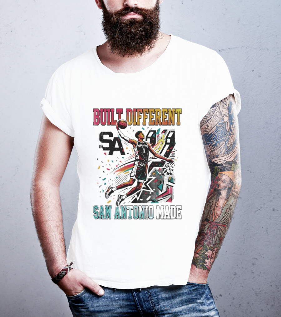Built Different Victor Wembanyama San Antonio Made Spurs Basketball 2026 T-Shirt