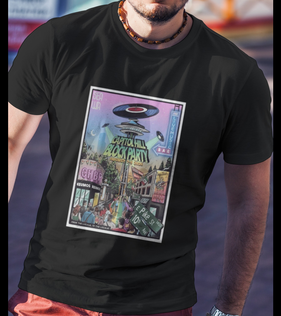 Capitol Hill Block Party 2026 Seattle Live Music August 5 9 T-Shirt