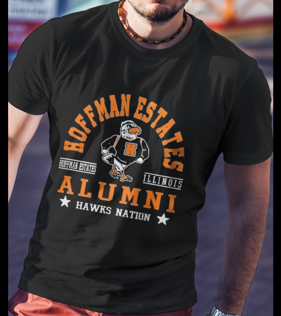 Hoffman Estates Illinois Alumni Hawks Nation Retro Team Spirit T-Shirt