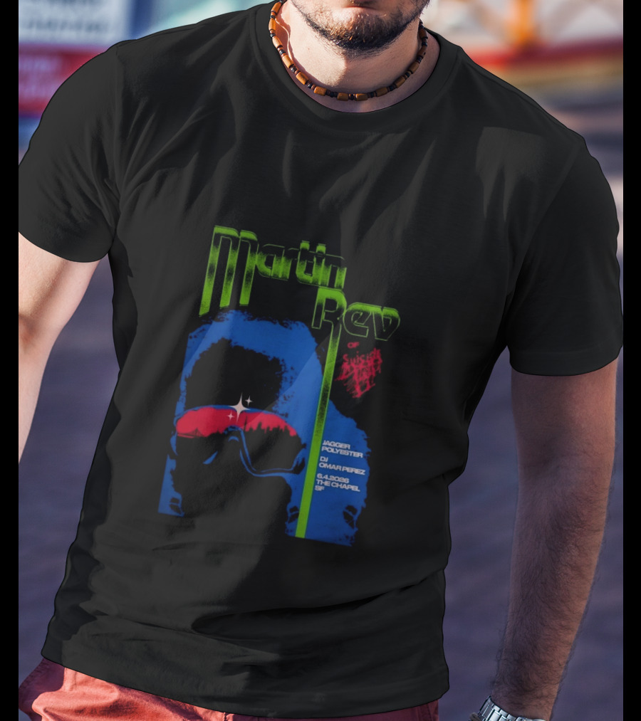 Martin Rev Suicide 6 4 2026 The Chapel SF Jagger Polyester DJ Omar Perez T-Shirt