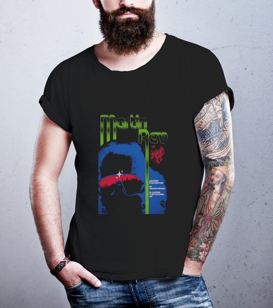 Martin Rev Suicide 6 4 2026 The Chapel SF Jagger Polyester DJ Omar Perez T-Shirt