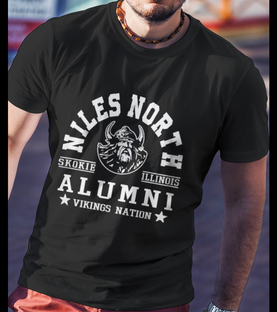 Niles North Skokie Illinois Alumni Vikings Nation T-Shirt