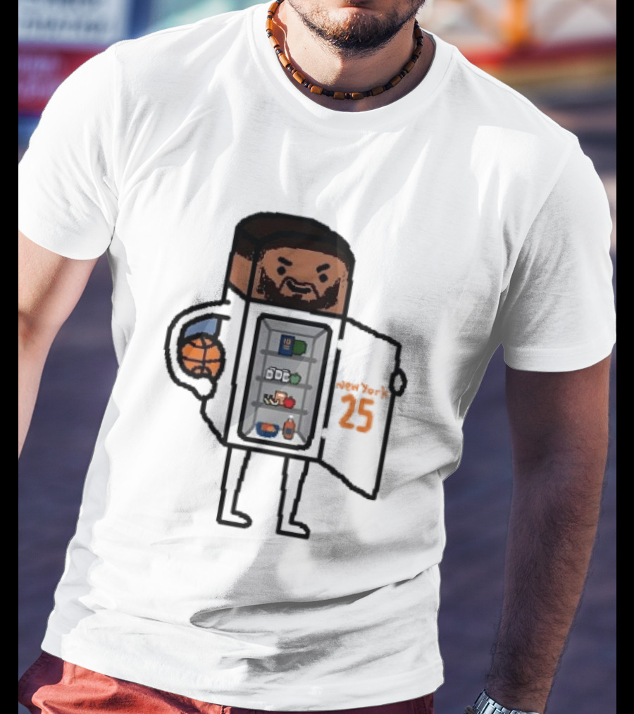 Mikal Bridges Fridge Doodle Knicks Basketball T-Shirt