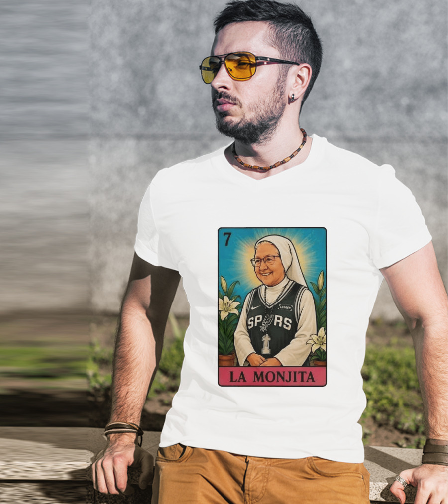 Salesian Sisters La Monjita Spurs Basketball Legend T-Shirt