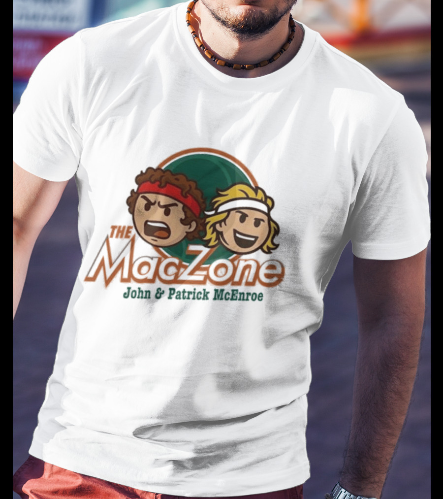 The MacZone John & Patrick McEnroe Cartoon Faces T-Shirt