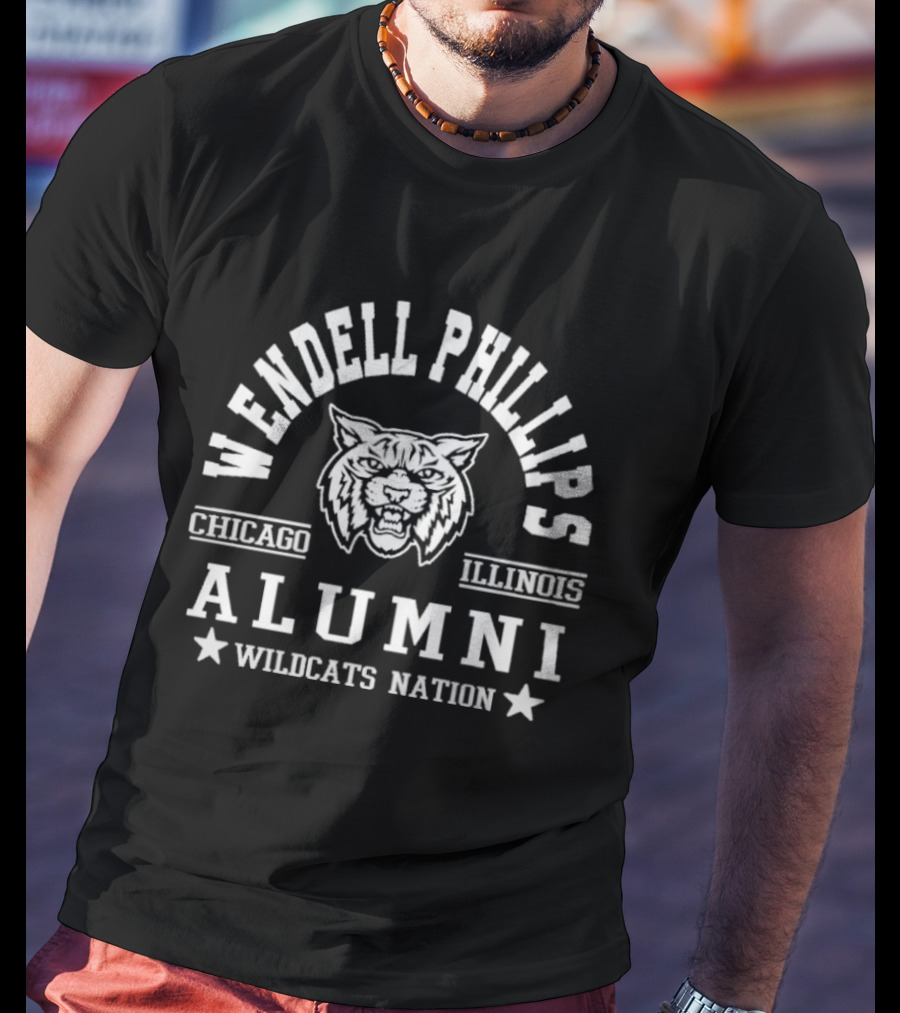 Wendell Phillips Wildcats Nation Alumni Chicago Illinois T-Shirt