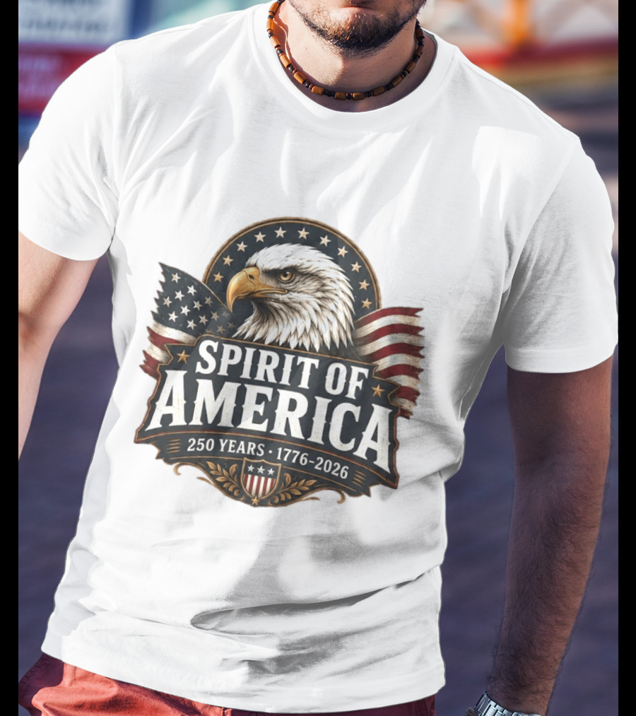 Spirit Of America 250 Years 1776 2026 Patriotic Eagle T-Shirt