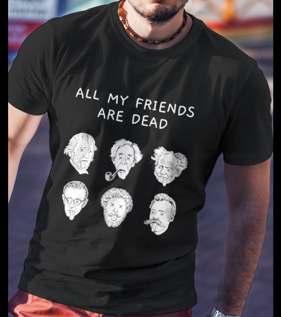 All My Friends Are Dead Dinosaur Book Characters T-Shirt