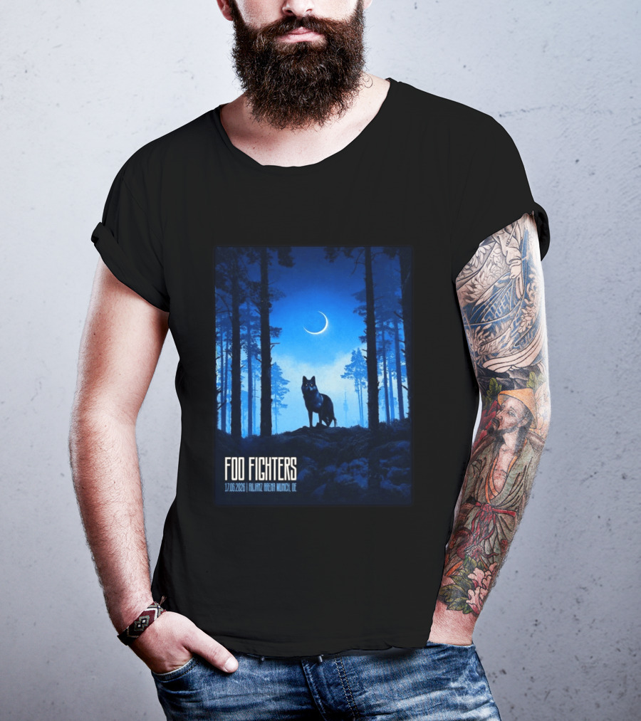 Foo Fighters 17 June 2026 Allianz Arena Munich Germany The Wolf T-Shirt