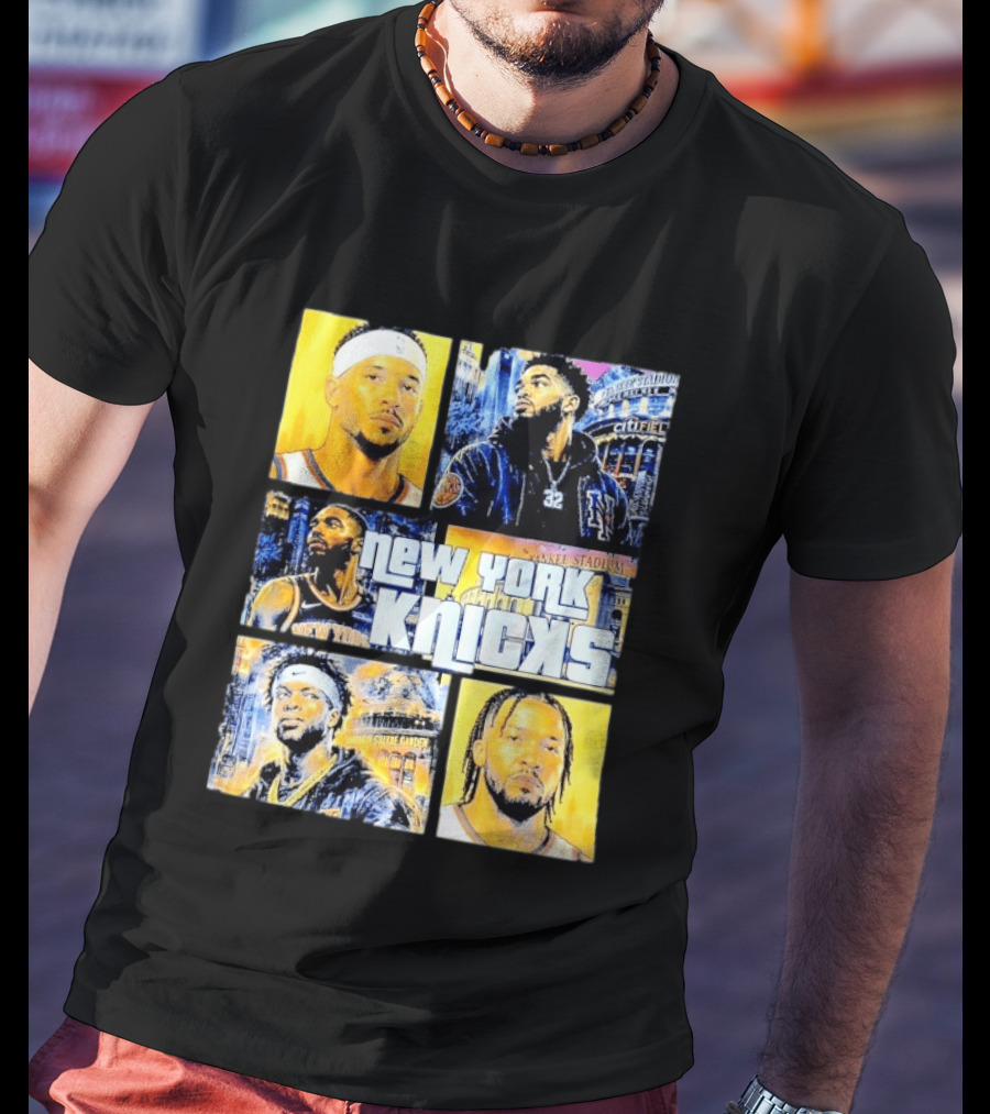 New York Knicks Yankee Stadium Cuffel Street Basketball Collaboration T-Shirt