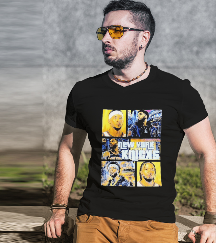 New York Knicks Yankee Stadium Cuffel Street Basketball Collaboration T-Shirt