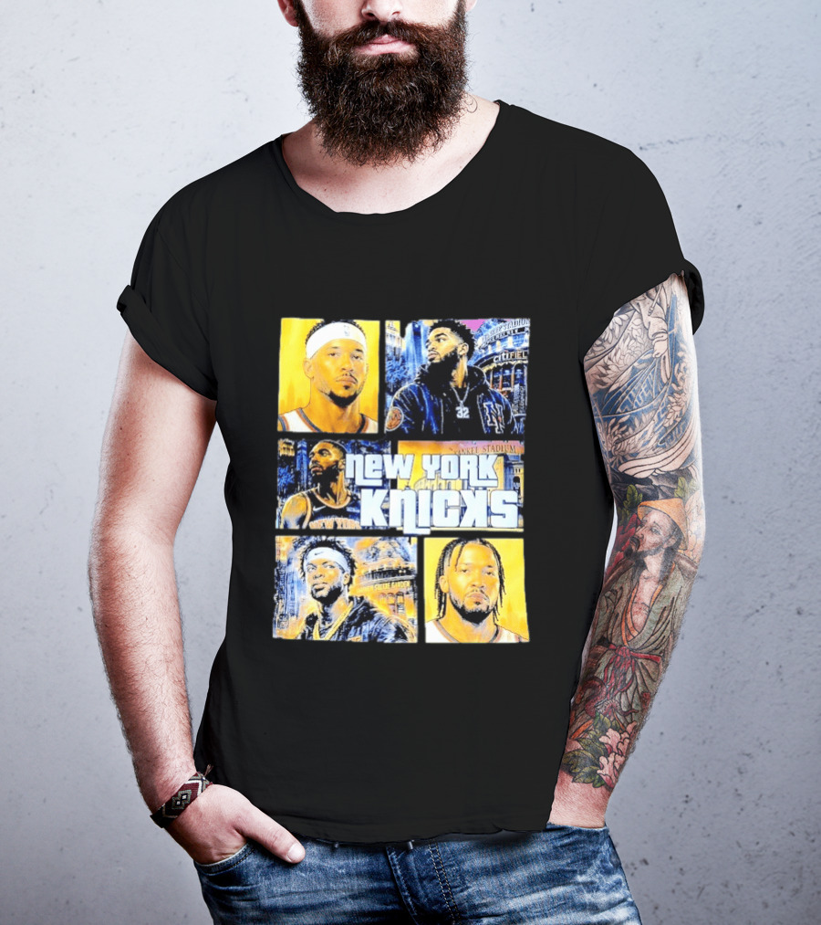 New York Knicks Yankee Stadium Cuffel Street Basketball Collaboration T-Shirt