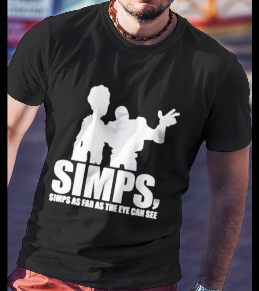 Simps Simps As Far As The Eye Can See Duo Silhouette Pop Culture Mashup T-Shirt