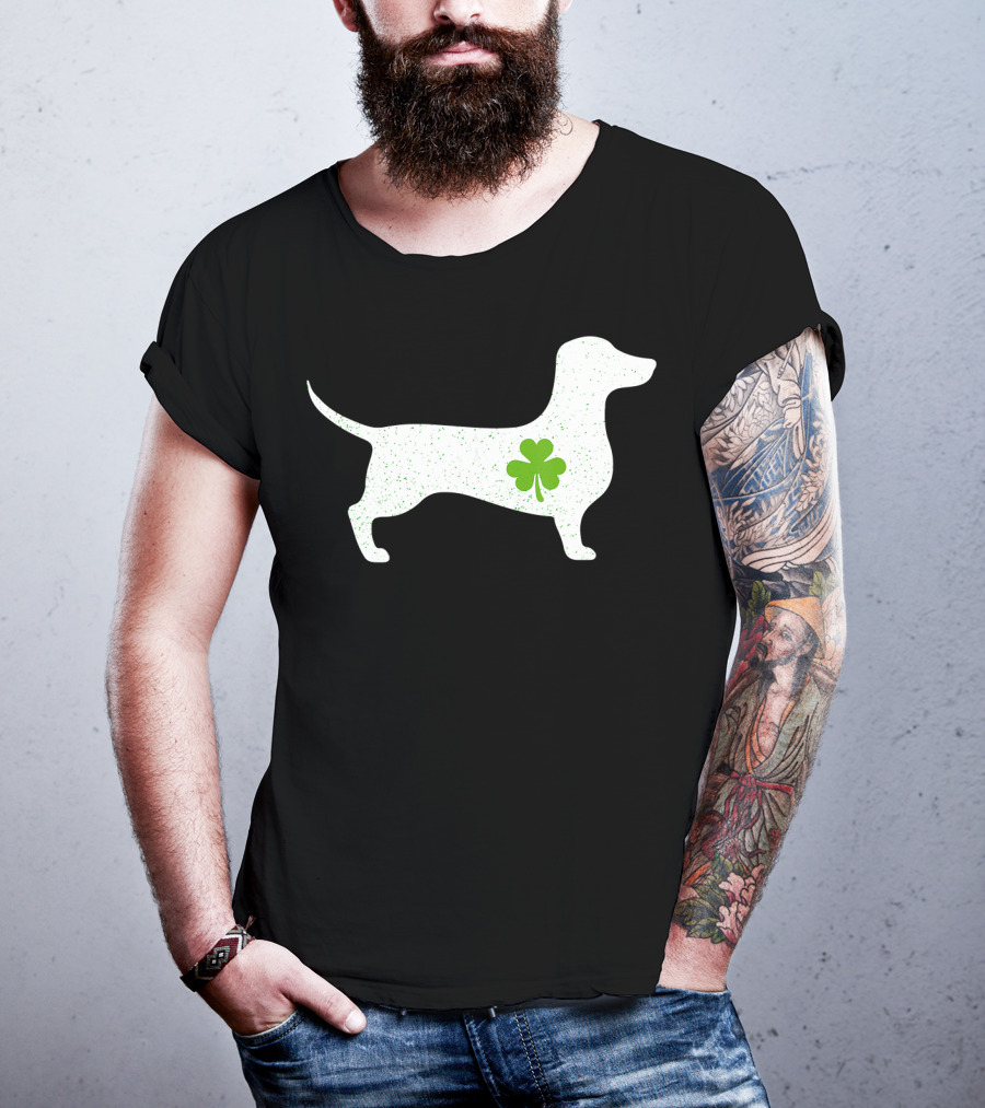 Dachshund St Patricks Day Lucky Mama Mom Dog Shamrock T-Shirt
