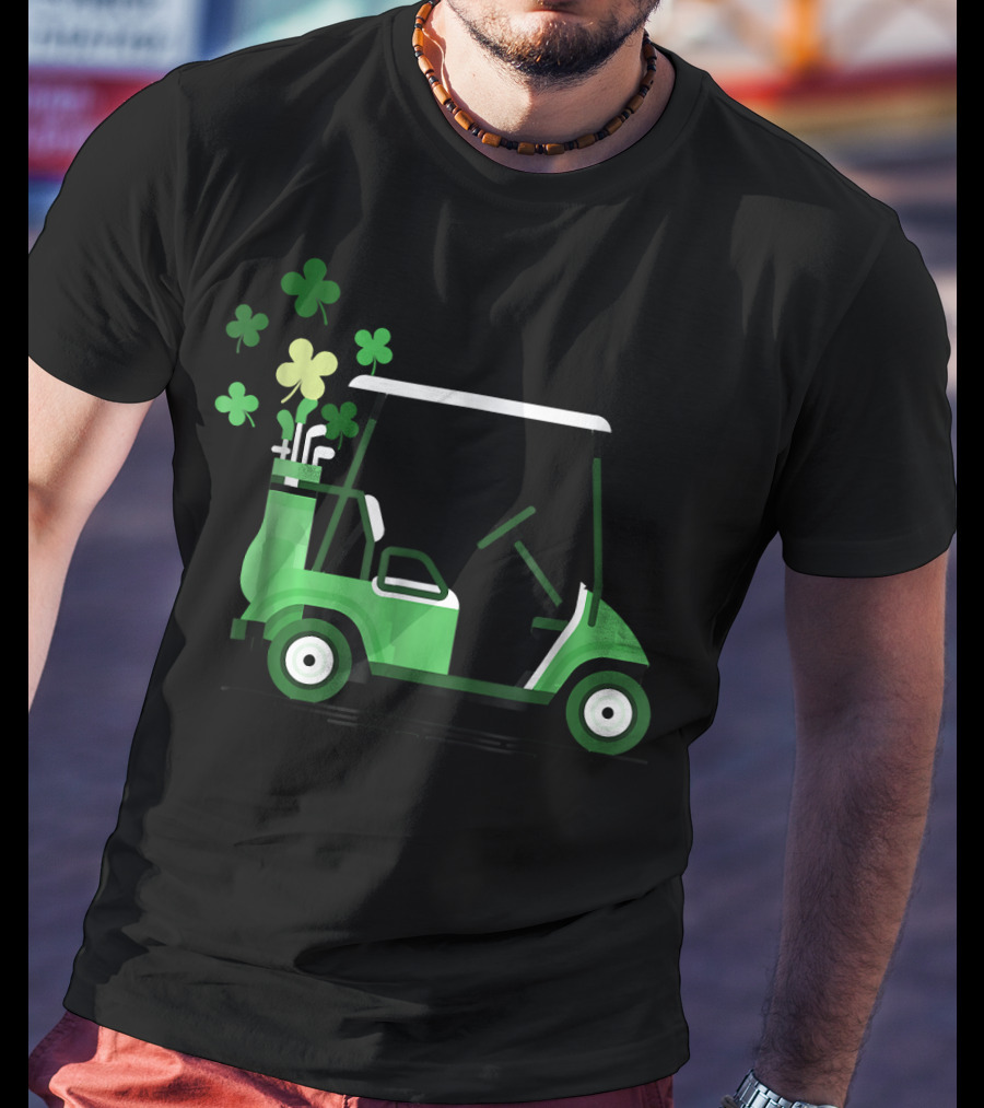 Golf Cart Shamrock Happiness T-Shirt