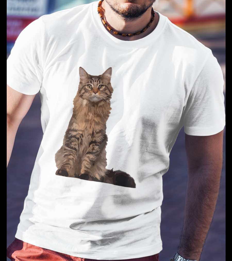 Maine Coon Cat Maine Coon Body Realistic Feline T-Shirt