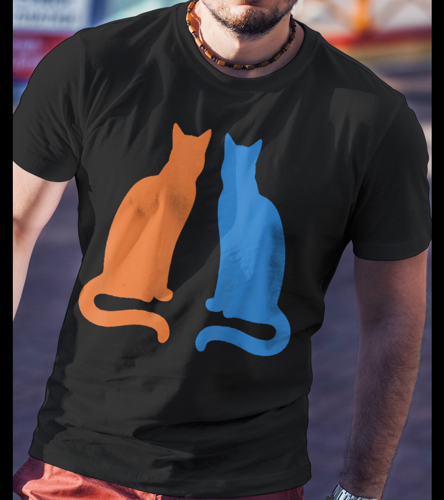 Surviving Cat Support Animals Silhouette Duo T-Shirt