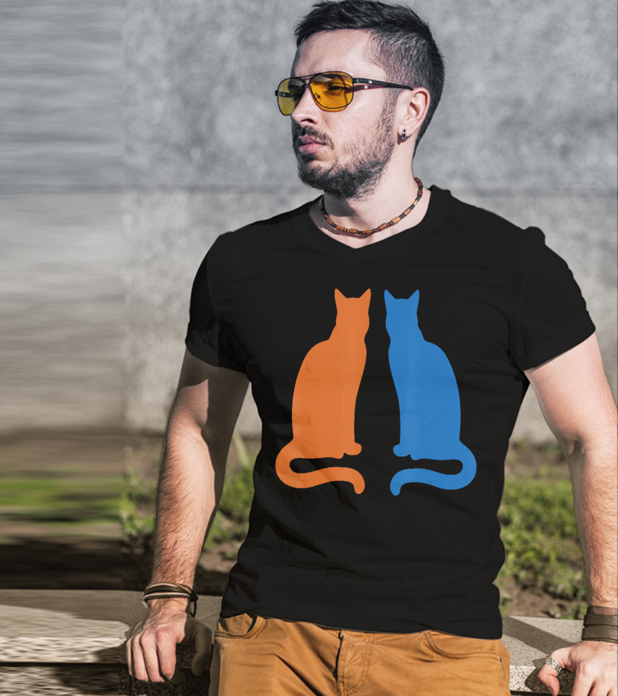 Surviving Cat Support Animals Silhouette Duo T-Shirt