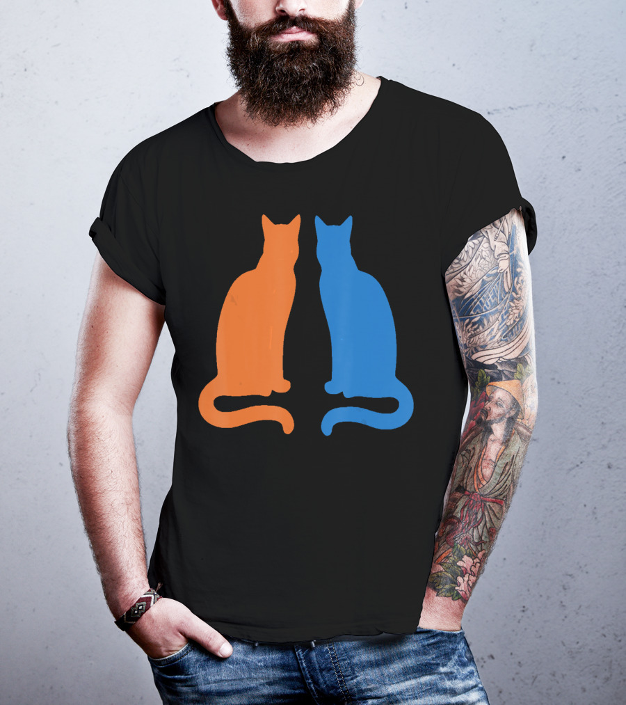 Surviving Cat Support Animals Silhouette Duo T-Shirt
