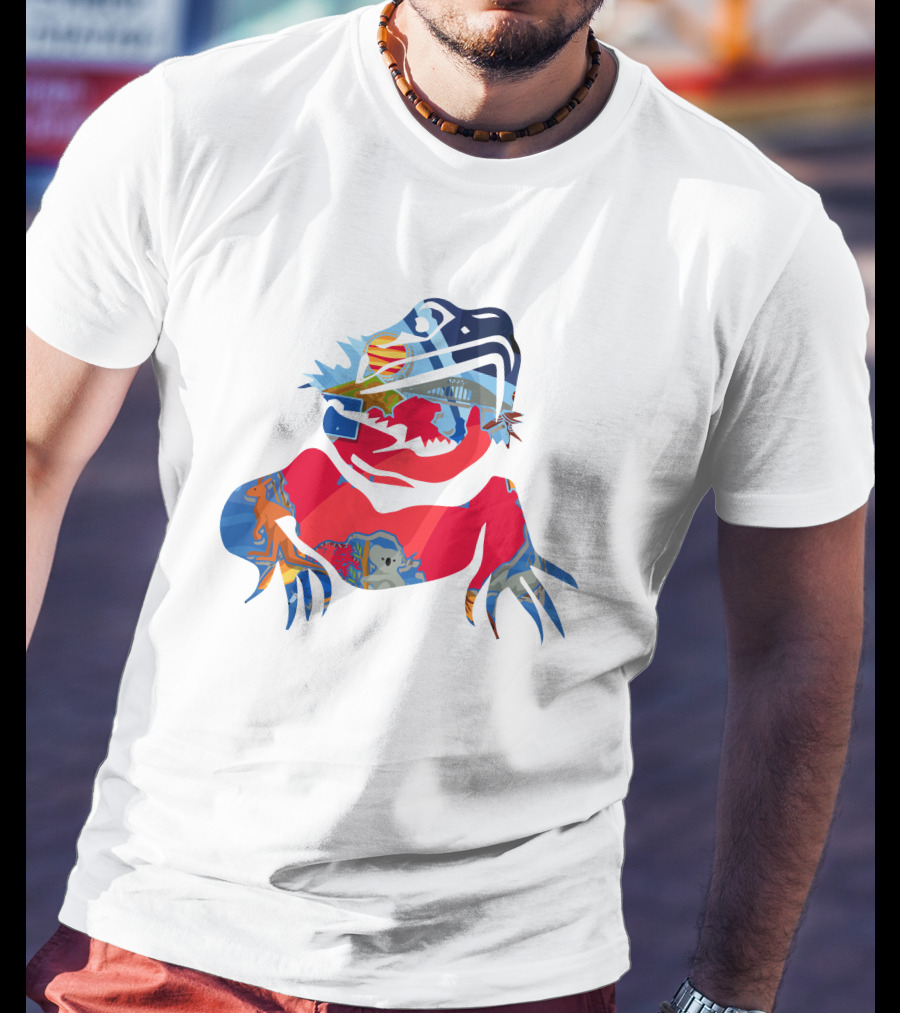 Australia Bearded Dragon Koala Sydney Opera House Beach Sunset Landscape T-Shirt
