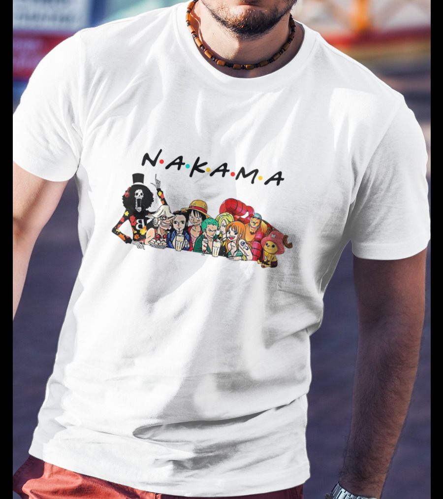 Nakama One Piece Friends Tv Show Parody Characters T-Shirt