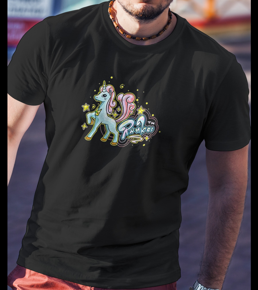 Ranboofashion Unicorn With Stars And Pastel Colors T-Shirt